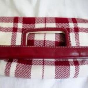 Banana Republic Bags - NEW BANANA REPUBLIC Wool Leather TOTE Clutch Plaid Banana Republic Bags - NEW BANANA REPUBLIC Wool Leather TOTE Clutch Plaid